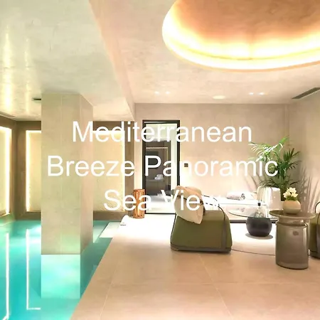 Mediterranean Breeze Panoramic Sea View Semesterbostad