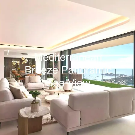 Mediterranean Breeze Panoramic Sea View Semesterbostad *